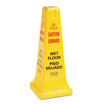 FOUR-SIDED CAUTION, WET FLOOR SAFETY CON