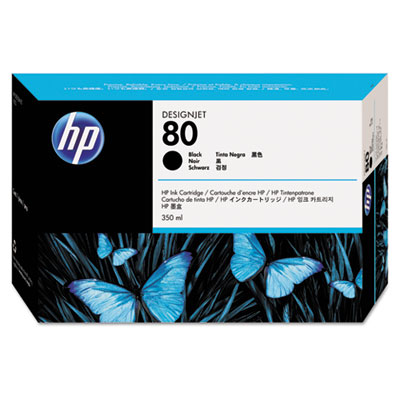 HP INKCART, NO.80, 350ML, BK