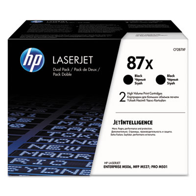 HP TONER, 87X, HY, LJ, 2/PK, BK